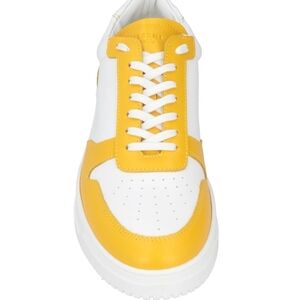 BUSCEMI Leather Sneakers Two-Tone Logo
